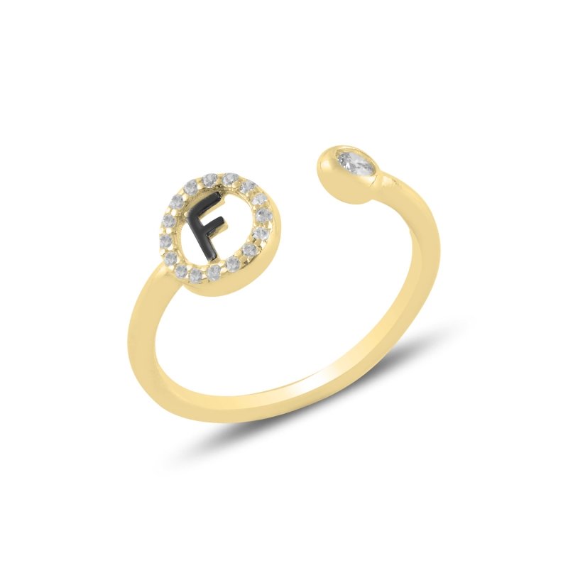 -F-%20Initial%20CZ%20Adjustable%20Size%20Ring-Altın%20kaplama