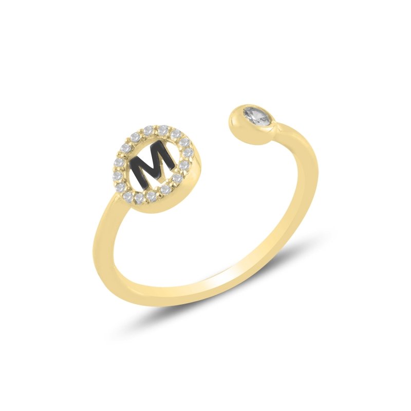 -M-%20Initial%20CZ%20Adjustable%20Size%20Ring-Altın%20kaplama