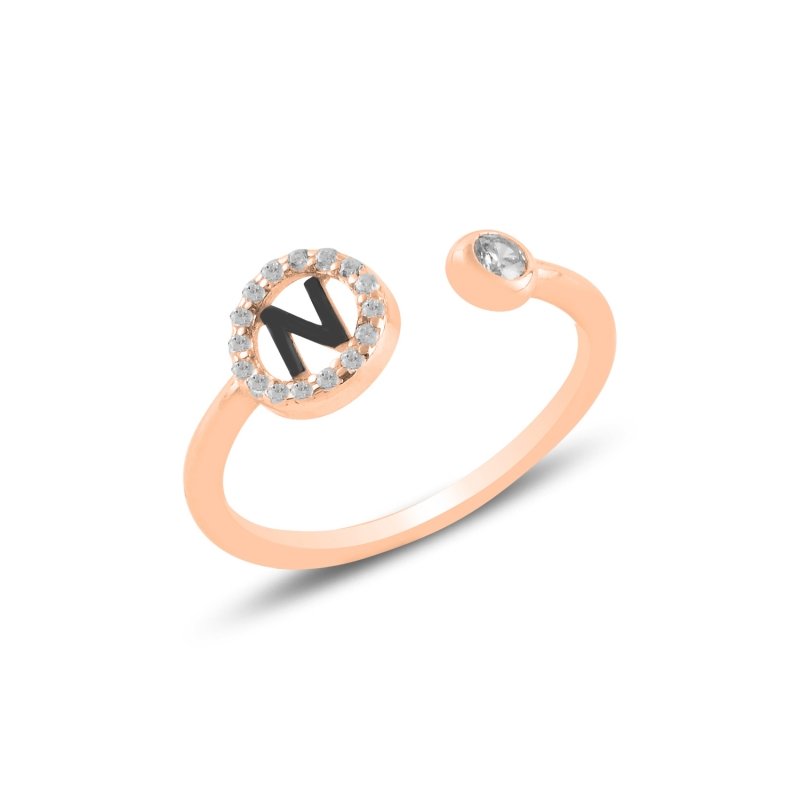 -N-%20Initial%20CZ%20Adjustable%20Size%20Ring-Rose%20kaplama