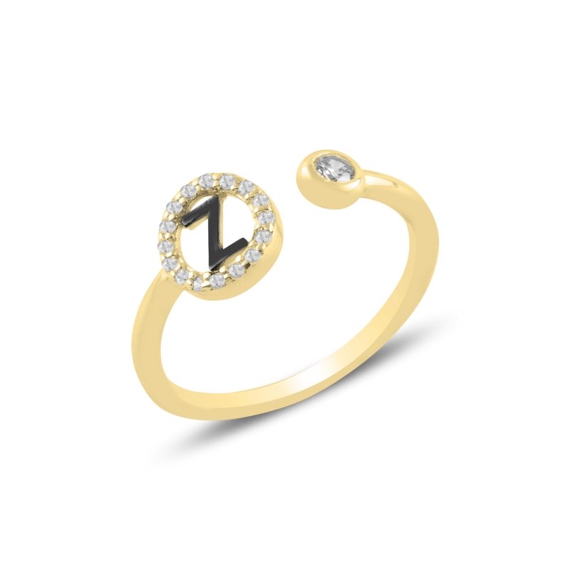 -Z-%20Initial%20CZ%20Adjustable%20Size%20Ring-Altın%20kaplama