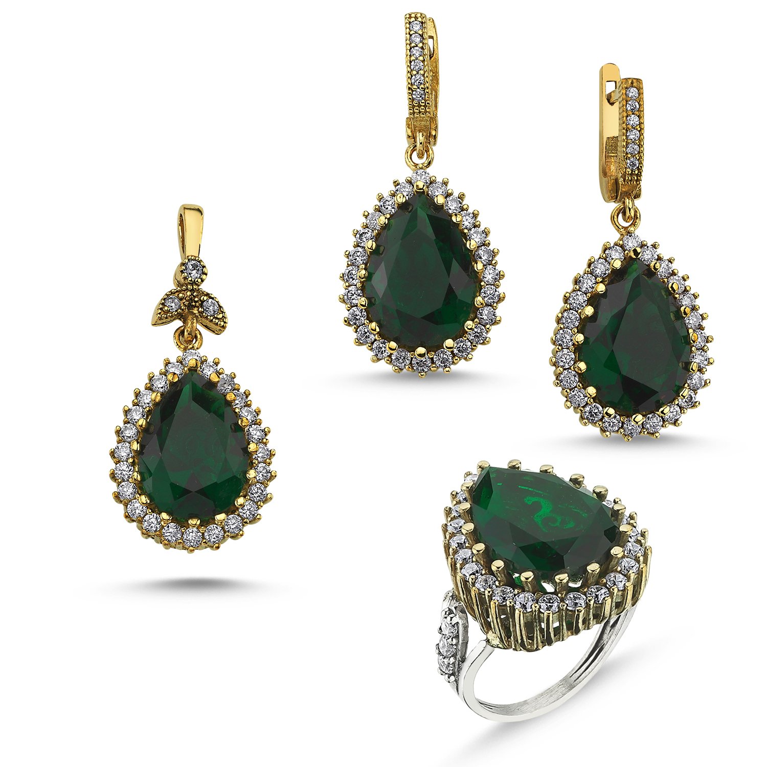 Teardrop%20Emerald%20CZ%20Ottoman%20Style%20Set