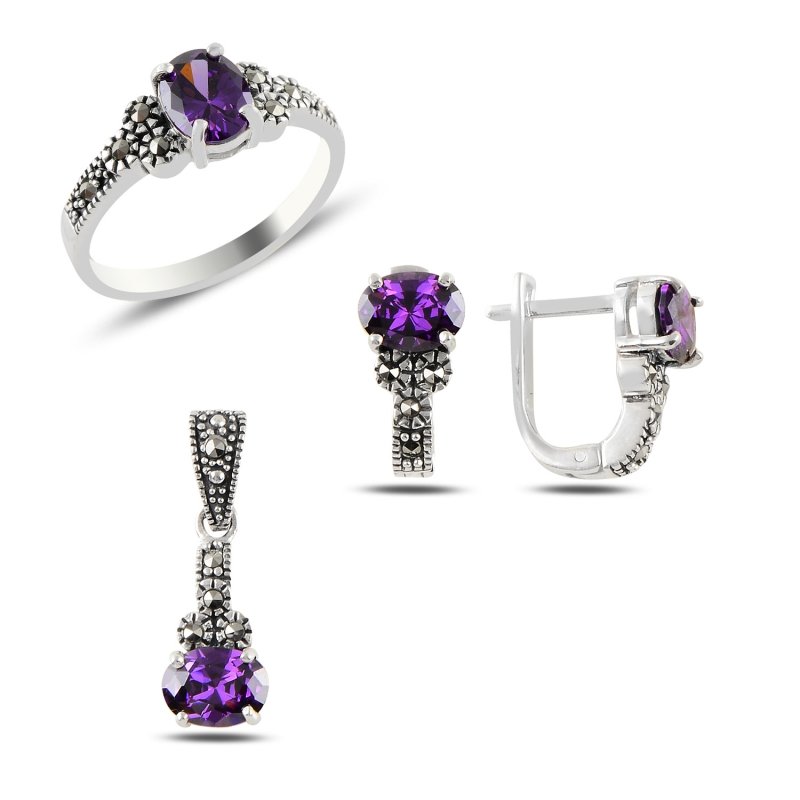 Marcasite%20&%20Amethyst%20CZ%20Set