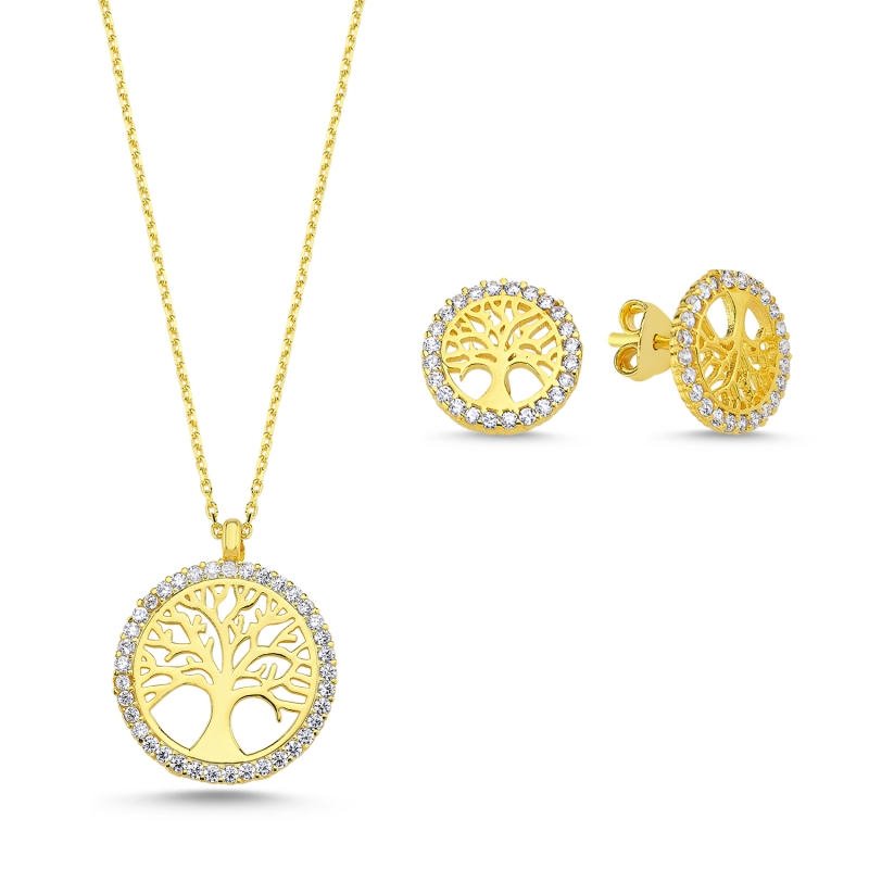 Tree%20of%20Life%20CZ%20Set-Gold%20Plated