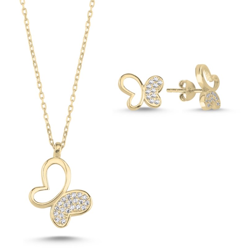 Butterfly%20CZ%20Set-Gold%20Plated