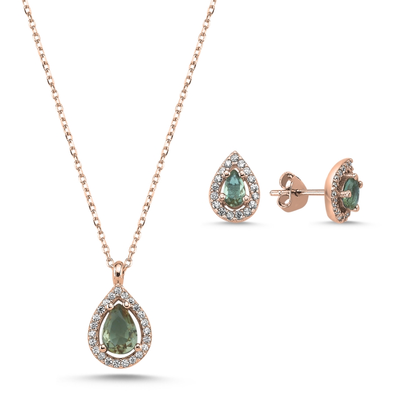 Teardrop%20Zultanite%20CZ%20Halo%20Solitaire%20Set-Rose%20Gold%20Plated