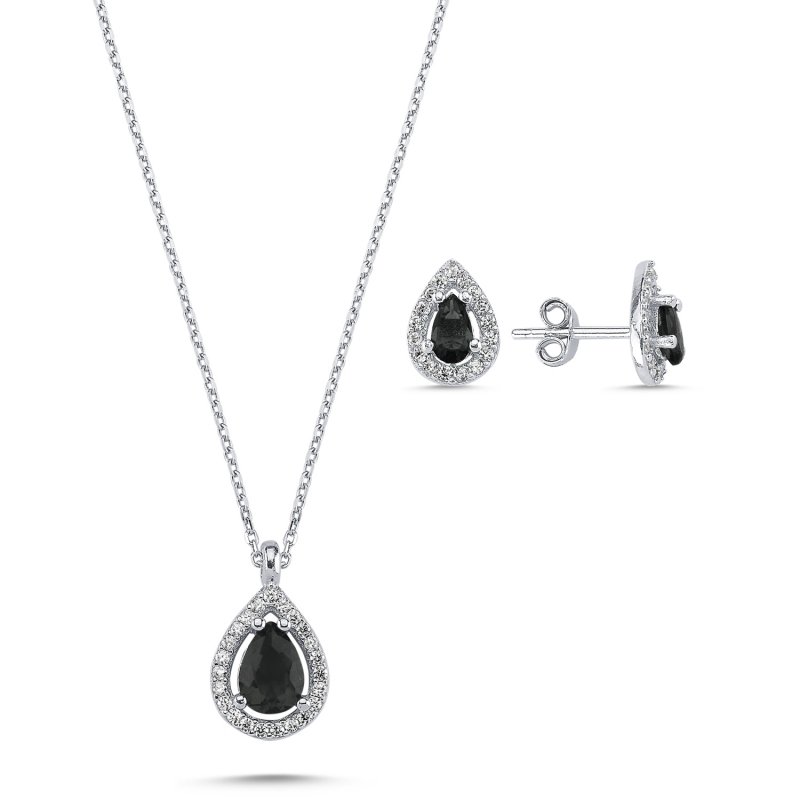 Teardrop%20Black%20CZ%20Halo%20Solitaire%20Set