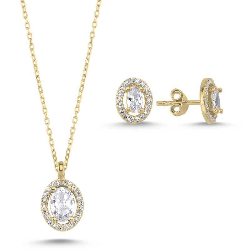 Oval%20CZ%20Halo%20Solitaire%20Set-Gold%20Plated