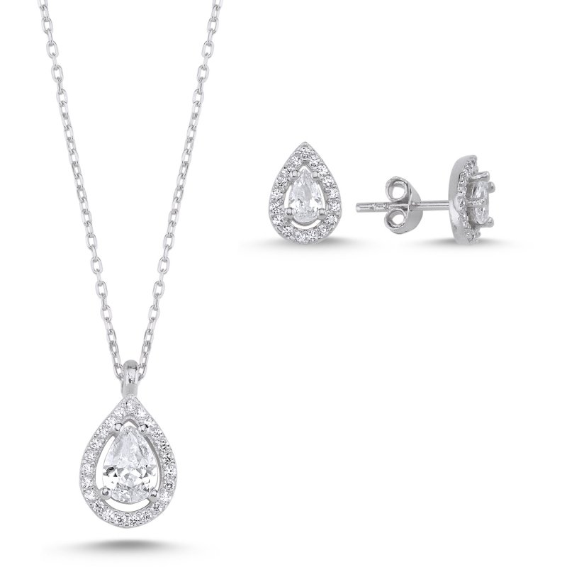 Teardrop%20CZ%20Halo%20Solitaire%20Set