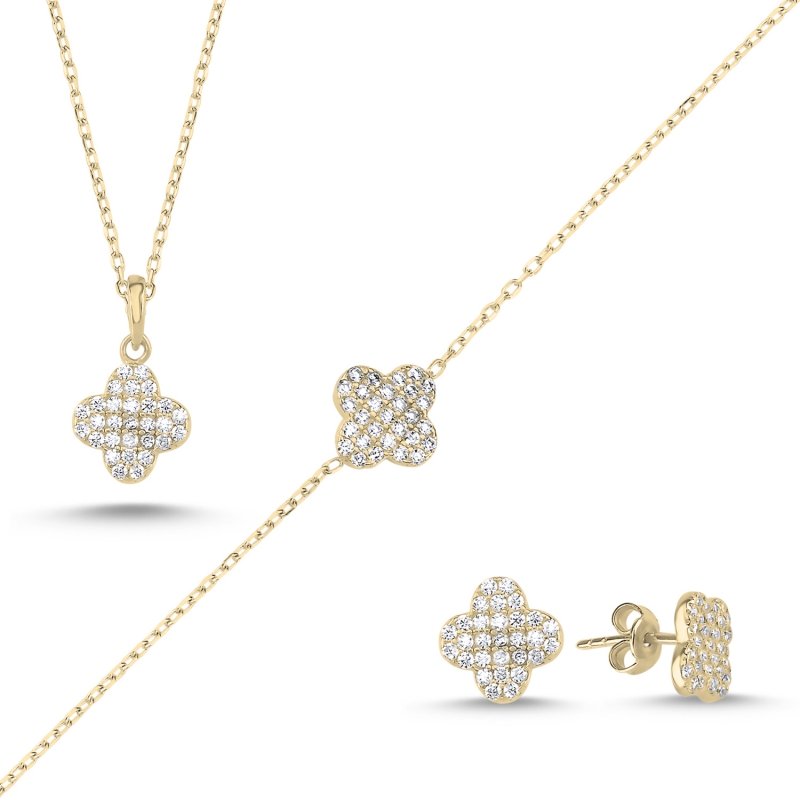 Quatrefoil%20CZ%20Set-Gold%20Plated