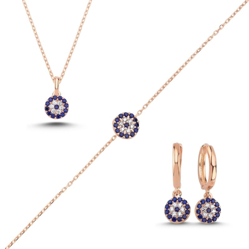 Evil%20Eye%20CZ%20Set-Rose%20Gold%20Plated