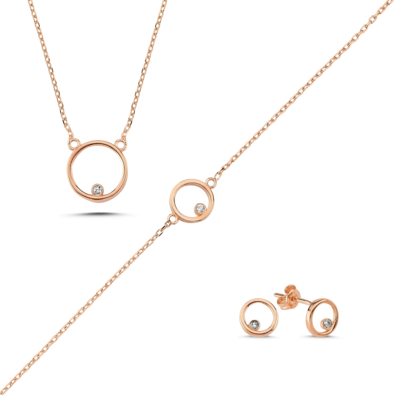 Circle%20CZ%20Set-Rose%20Gold%20Plated