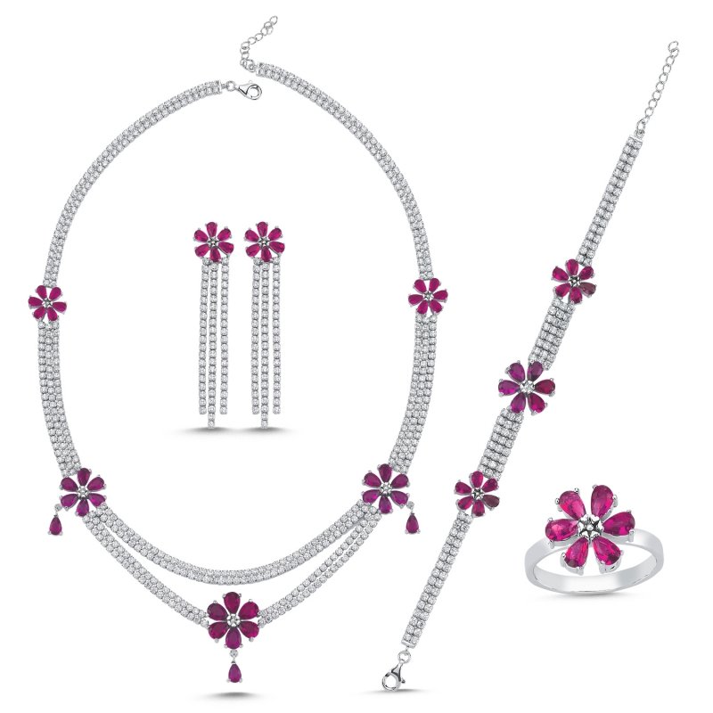 Flower%20Ruby%20CZ%20Bridal%20Set