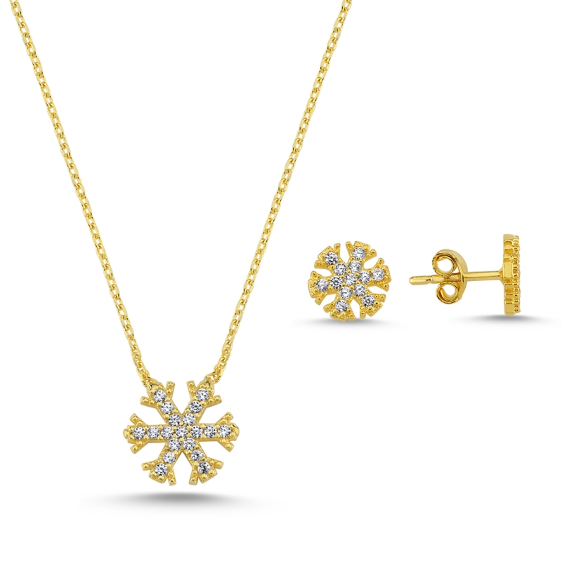 Snowflake%20CZ%20Set-Gold%20Plated