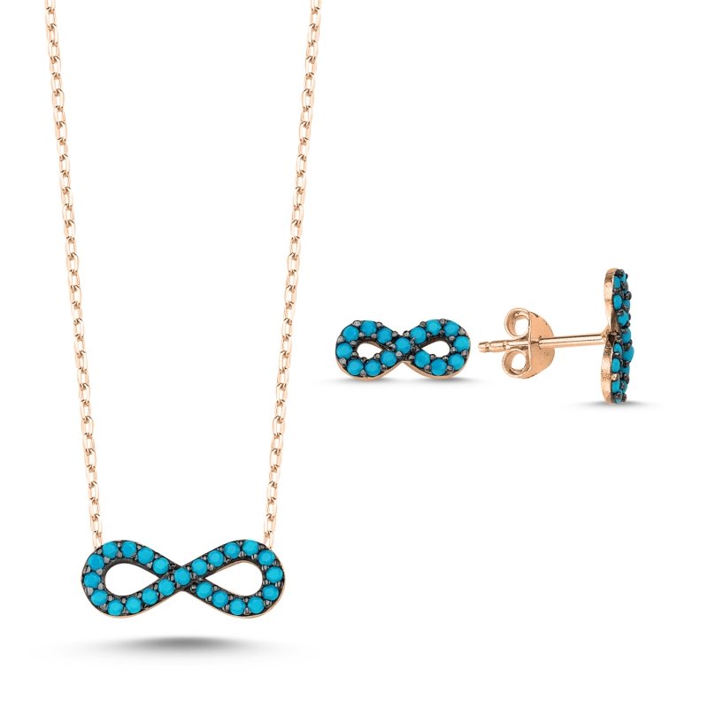 Nano%20Turquoise%20Infinity%20Set-Rose%20Gold%20Plated