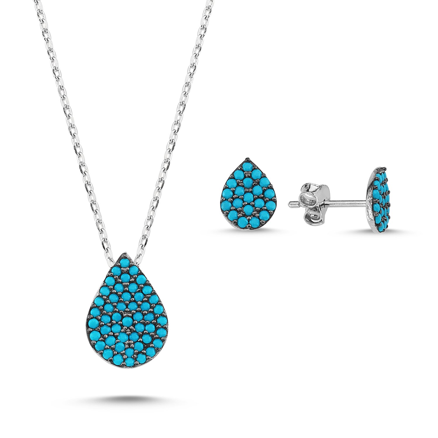 Nano%20Turquoise%20Drop%20Set-Rodyum%20kaplama