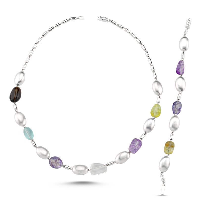 Colored%20Quartz%20Necklace%20&%20Bracelet%20Bridal%20Set