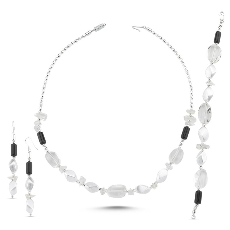 Onyx%20and%20Quartz%20Necklace,%20Bracelet%20&%20Earrings%20Bridal%20Set