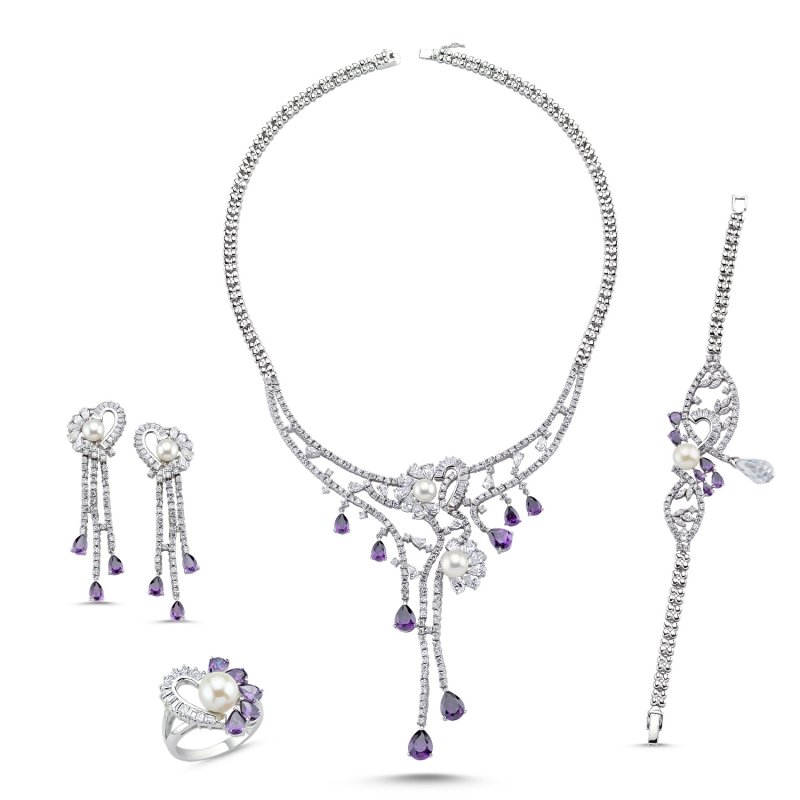 Amethyst%20CZ%20and%20Pearl%20Bridal%20Set