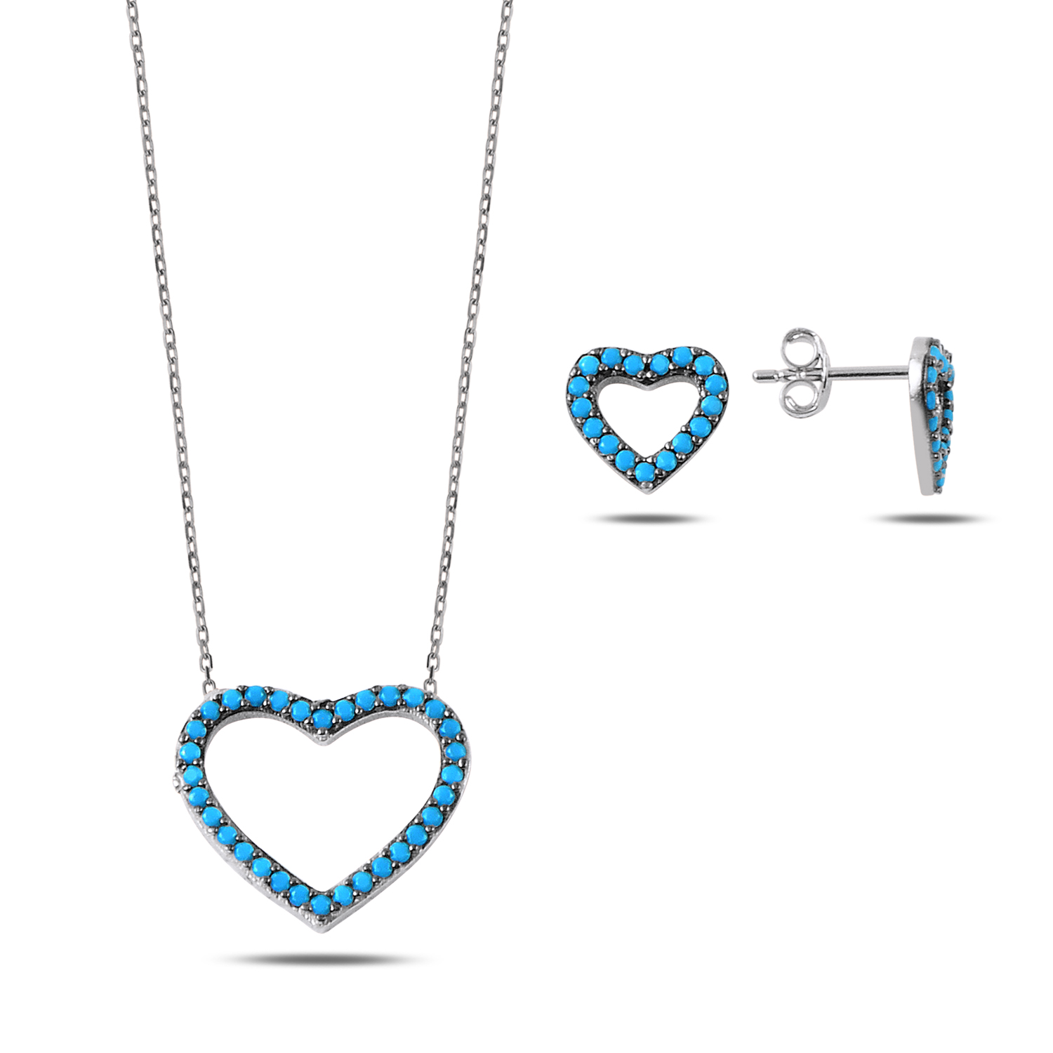 Heart%20Nano%20Turquoise%20Set-Rodyum%20kaplama