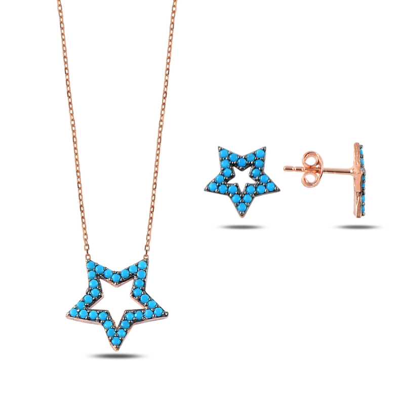 Nano%20Turquoise%20Star%20Set-Rose%20Gold%20Plated