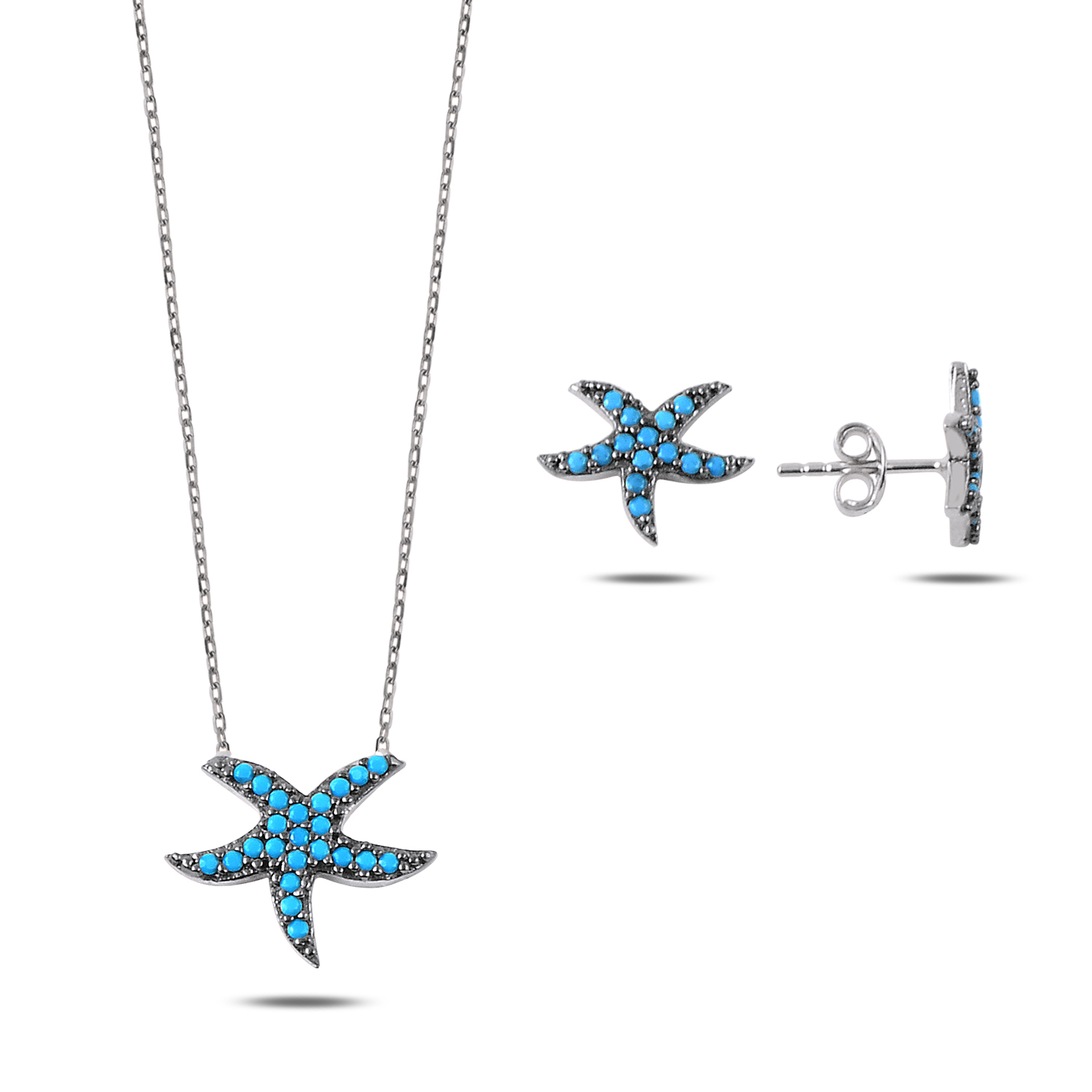 Nano%20Turquoise%20Starfish%20Set-Rodyum%20kaplama