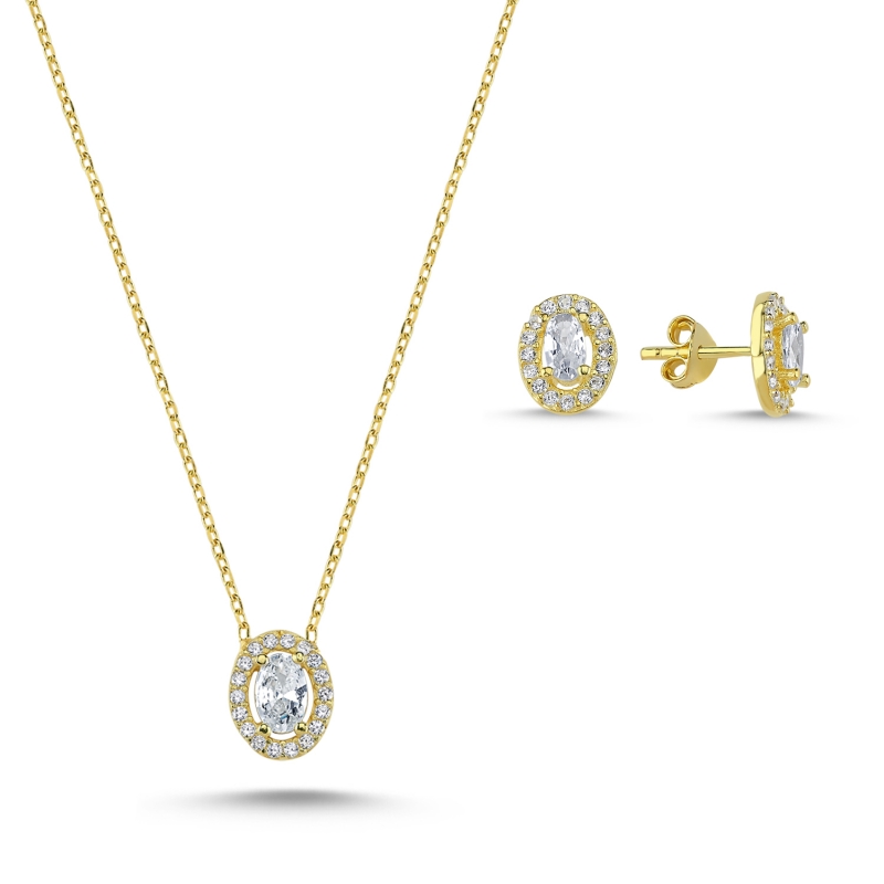 Oval%20Halo%20Solitaire%20CZ%20Set-Gold%20Plated