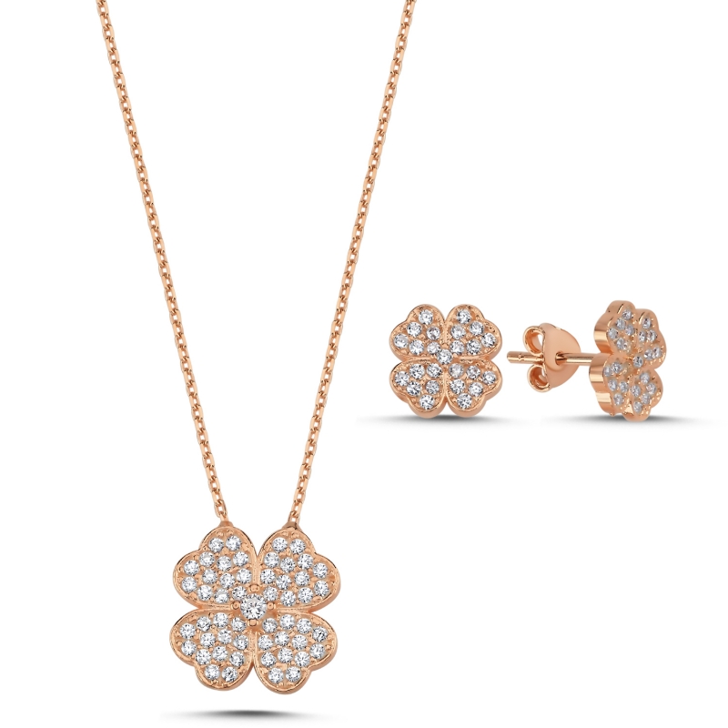 Heart%20in%20Clover%20CZ%20Set-Rose%20Gold%20Plated