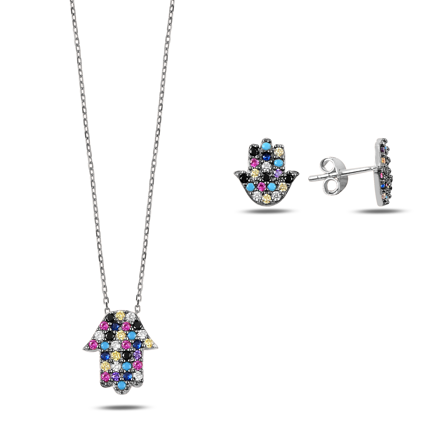 Mix%20CZ%20Hamsa%20Set-Rodyum%20kaplama