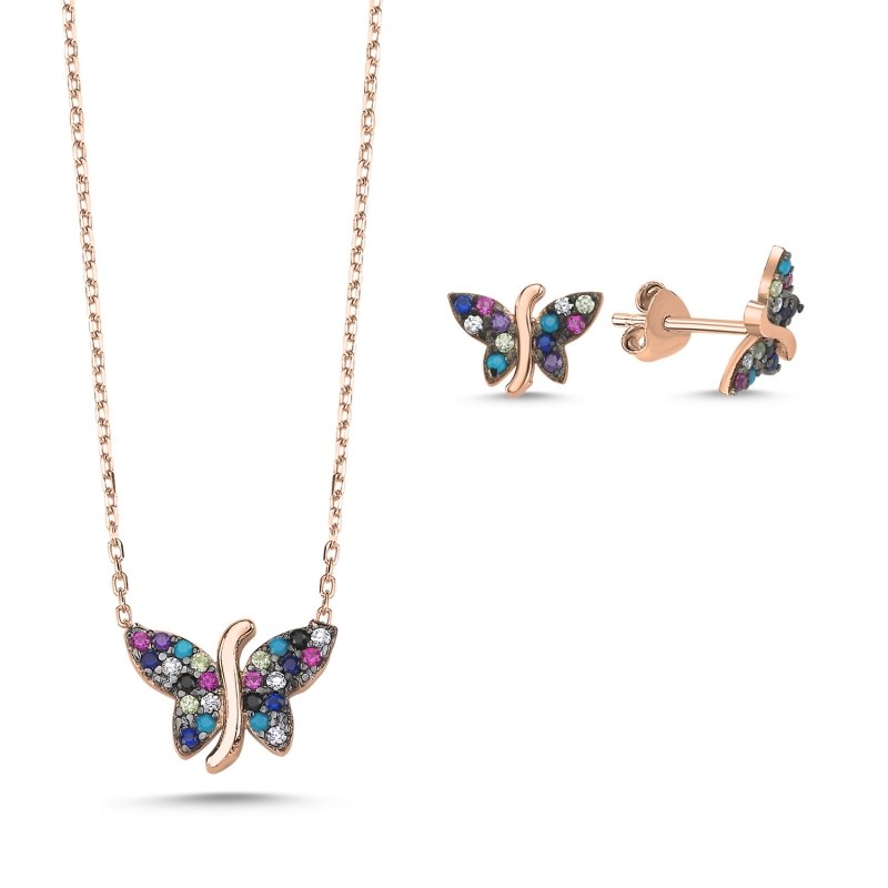 Butterfly%20Mix%20CZ%20Set-Rose%20Gold%20Plated