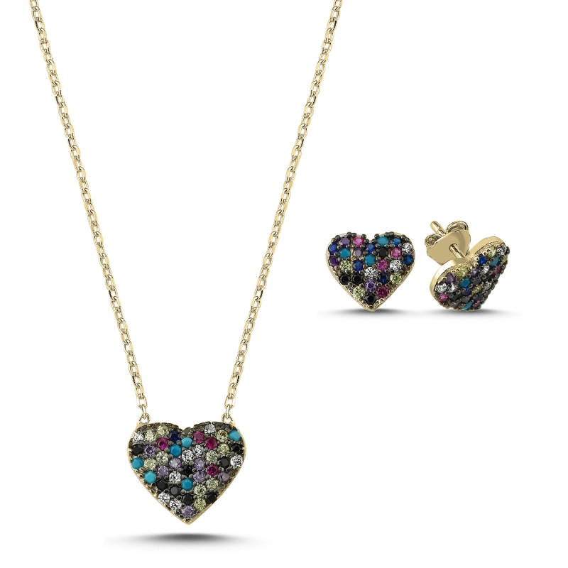 Heart%20Mix%20CZ%20Set-Gold%20Plated