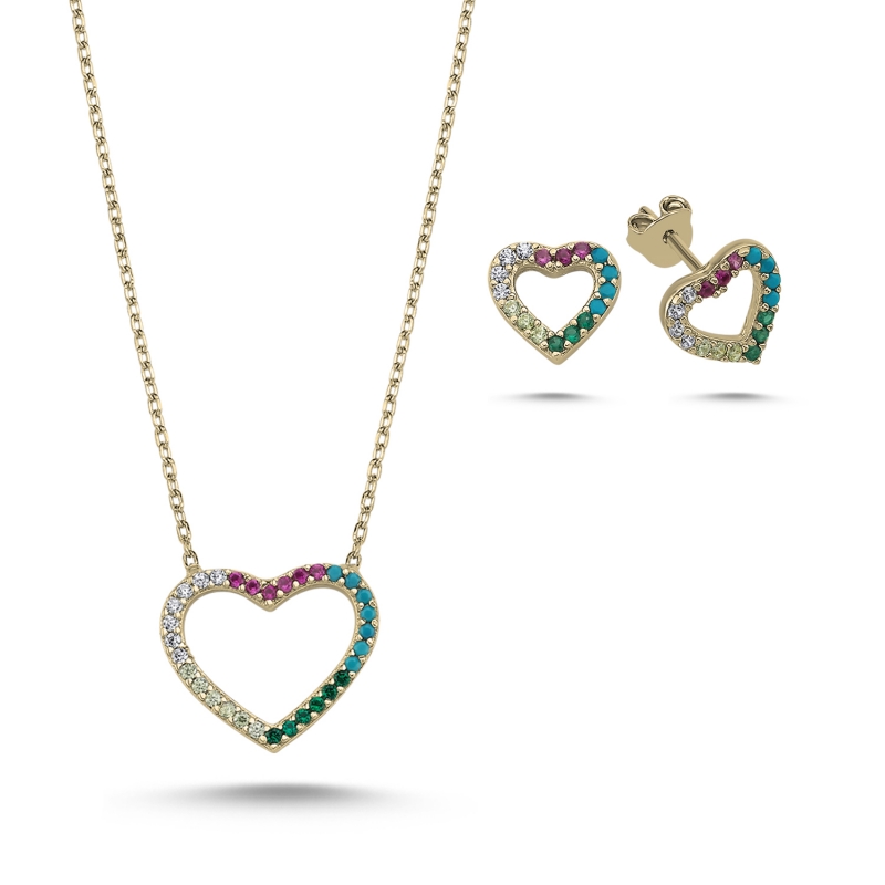 Heart%20Mix%20CZ%20Set-Gold%20Plated