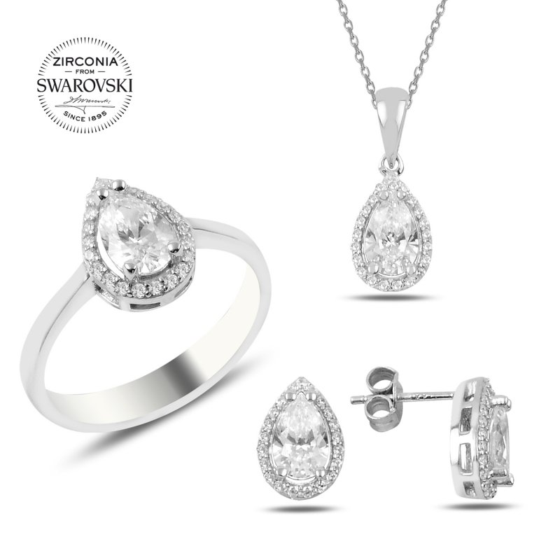 Swarovski%20Zirconia%20Drop%20Solitaire%20Set