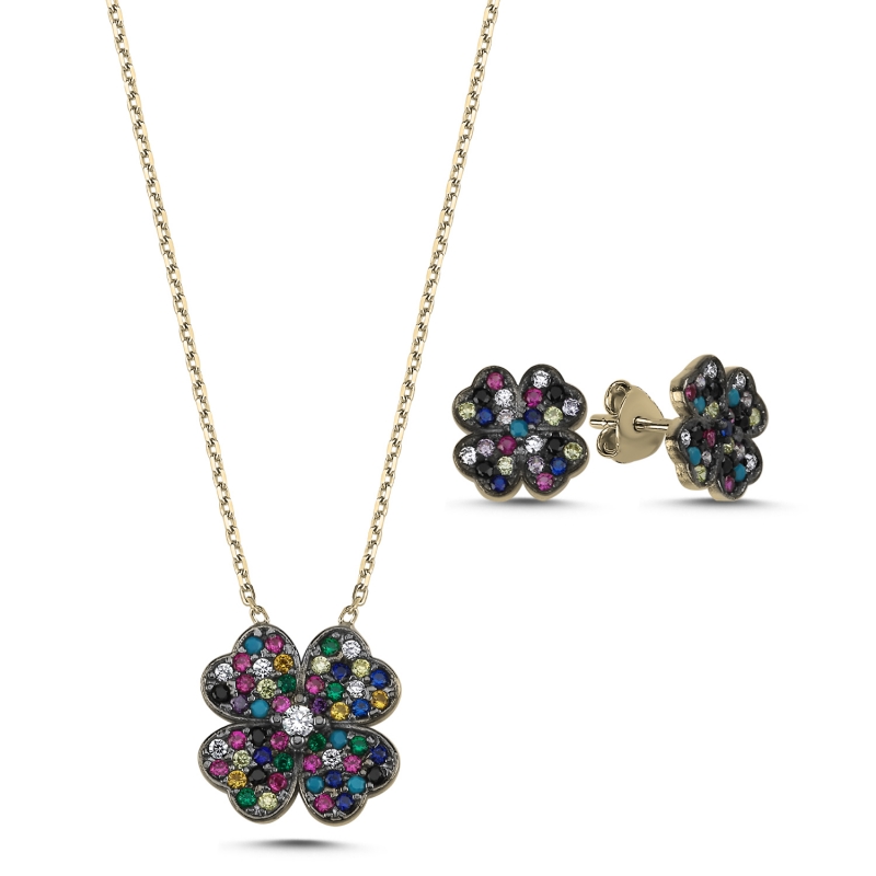 CZ%20Clover%20Set-Gold%20Plated