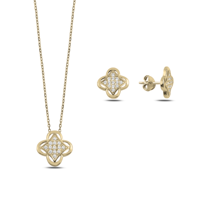 CZ%20Quatrefoil%20Set-Gold%20Plated