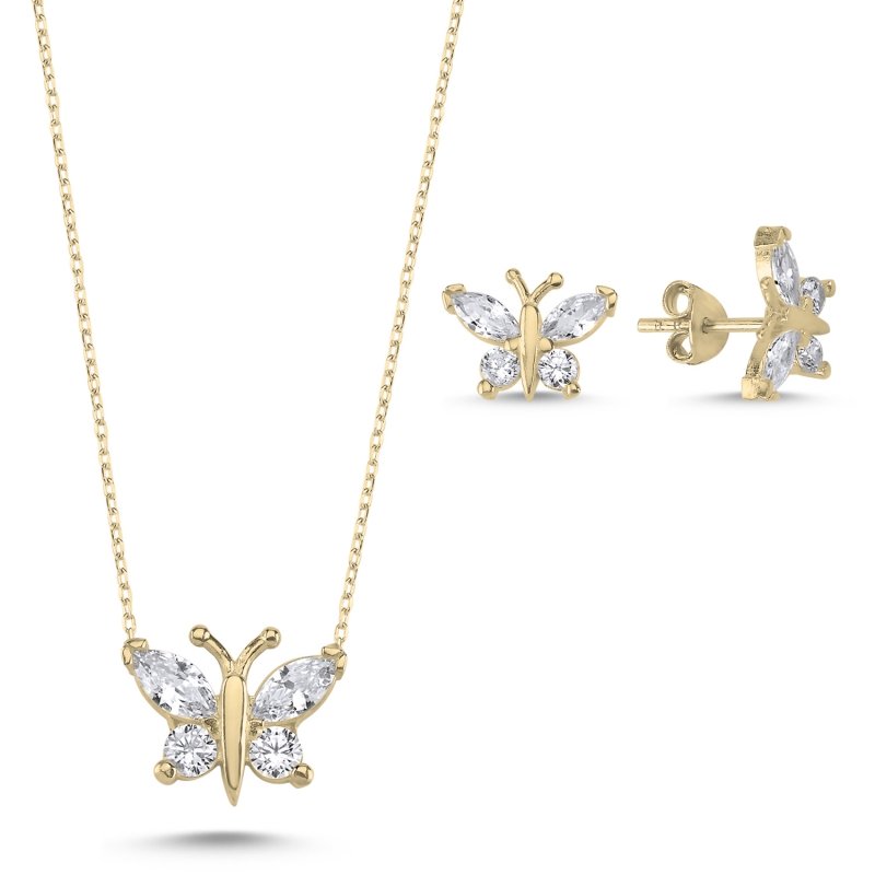 CZ%20Butterfly%20Set-Gold%20Plated