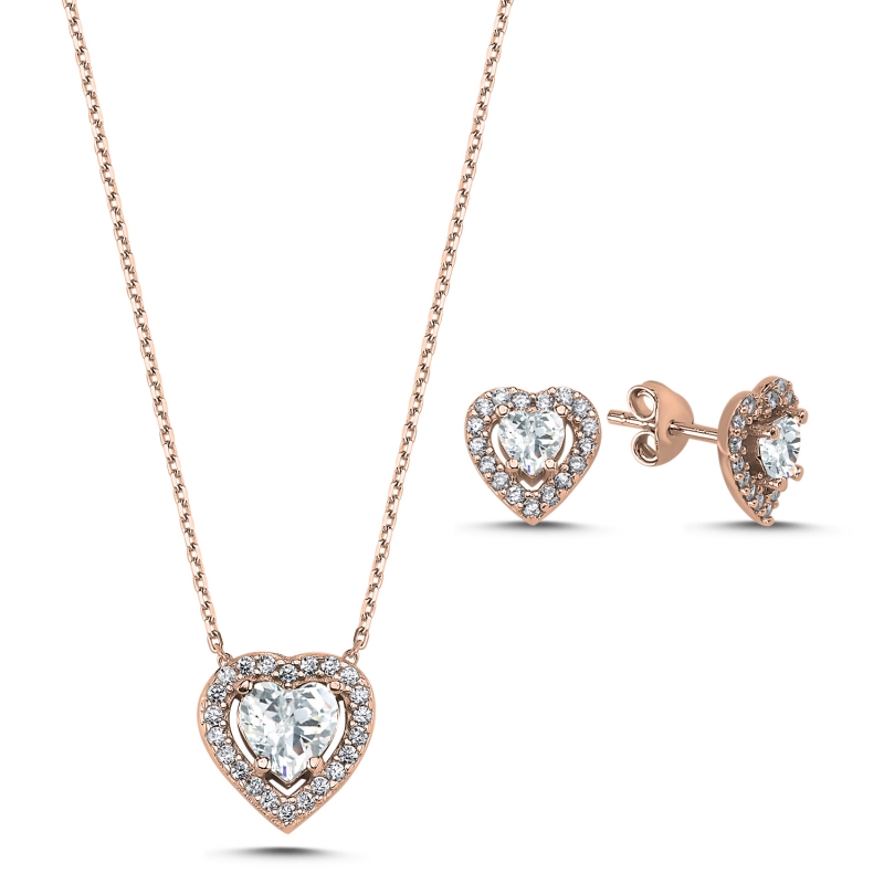 Heart%20CZ%20Solitaire%20Halo%20Set-Rose%20Gold%20Plated