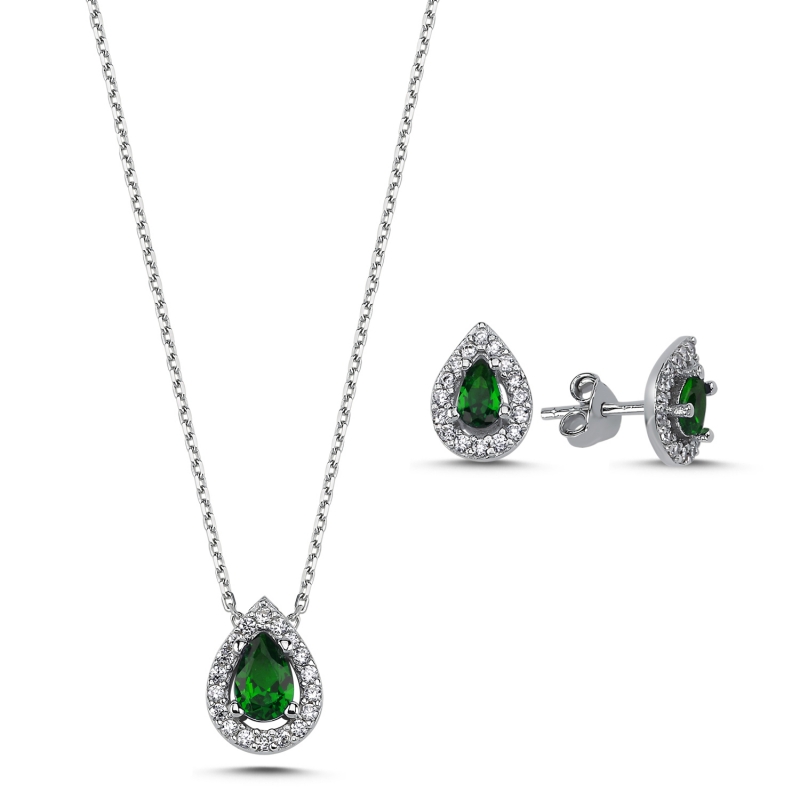 Teardrop%20Colored%20CZ%20Solitaire%20Halo%20Set