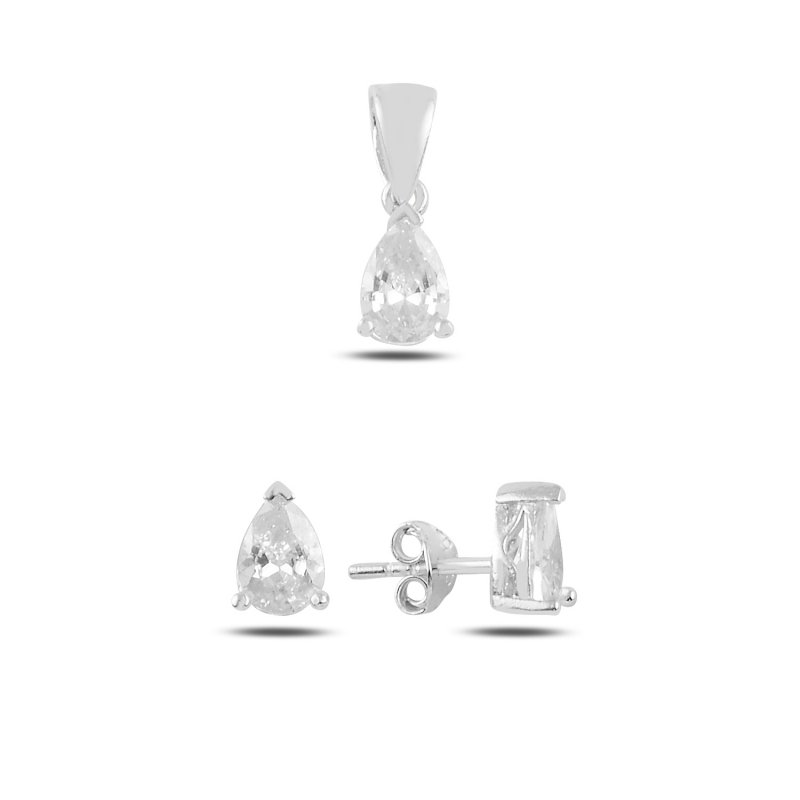 Teardrop%20CZ%20Solitaire%20Set-Rodyum%20kaplama