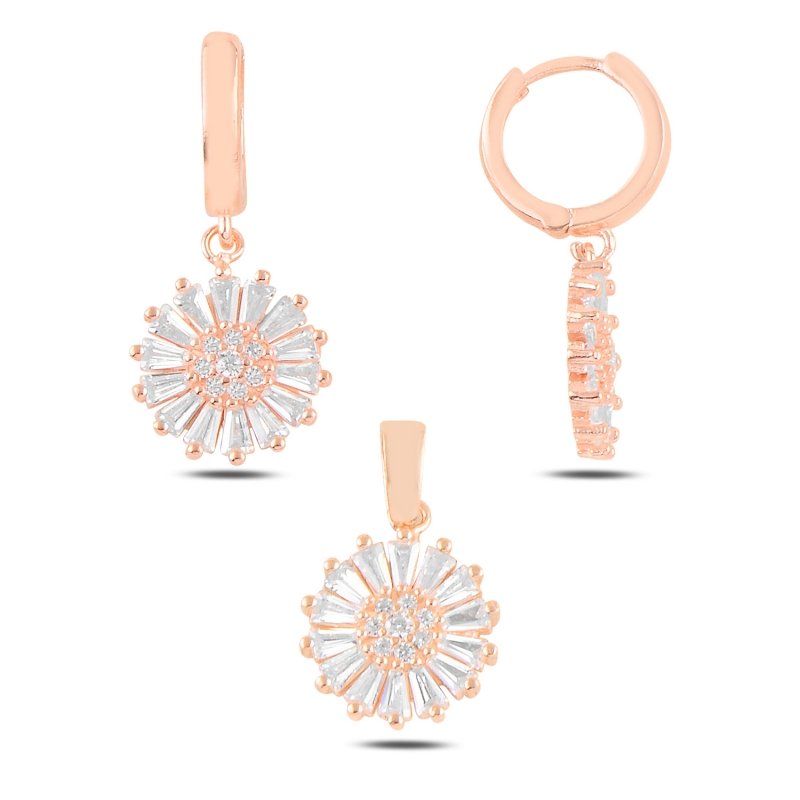 Baguette%20CZ%20Dangle%20Set-Rose%20Gold%20Plated