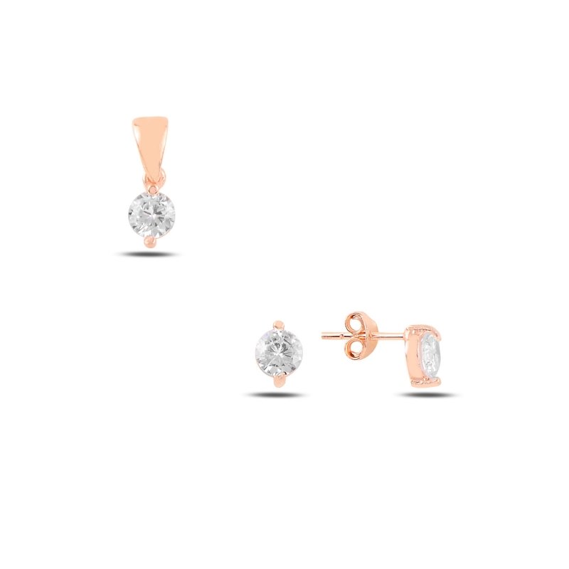 Solitaire%20Round%20CZ%20Stud%20Set-Rose%20Gold%20Plated