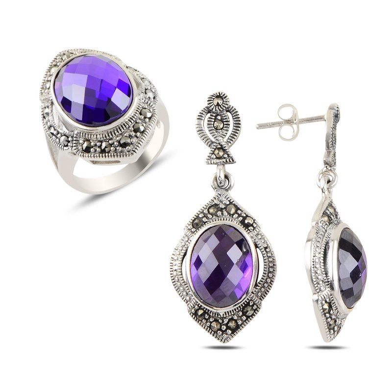 Amethyst%20CZ%20&%20Marcasite%20Set