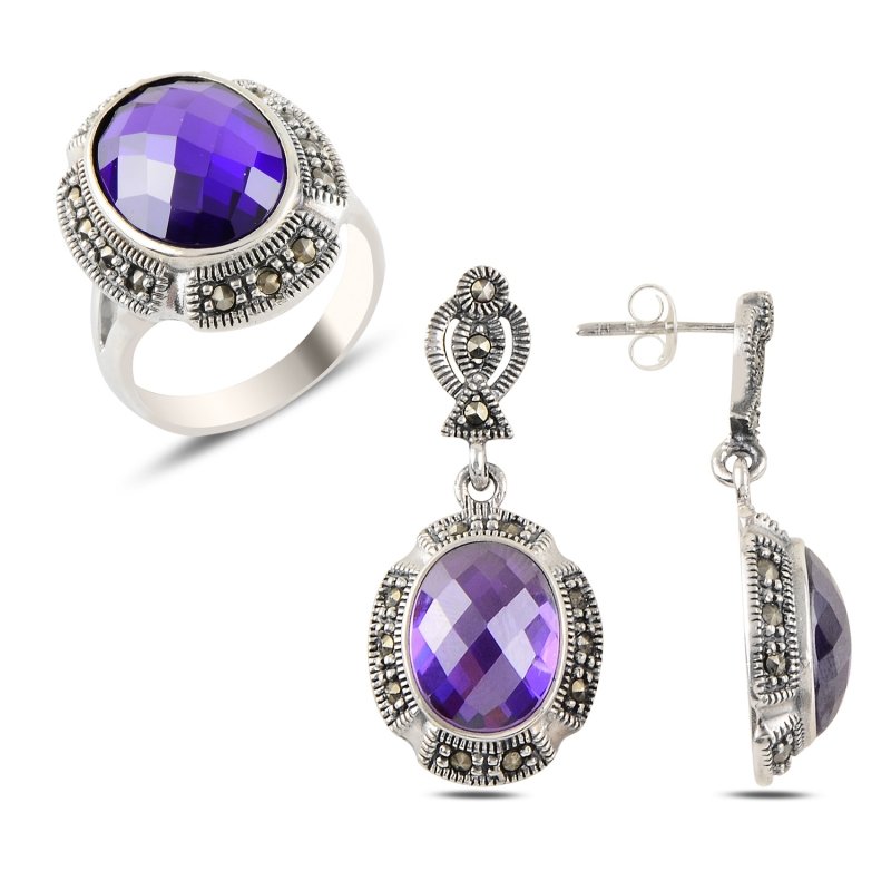 Amethyst%20CZ%20&%20Marcasite%20Set