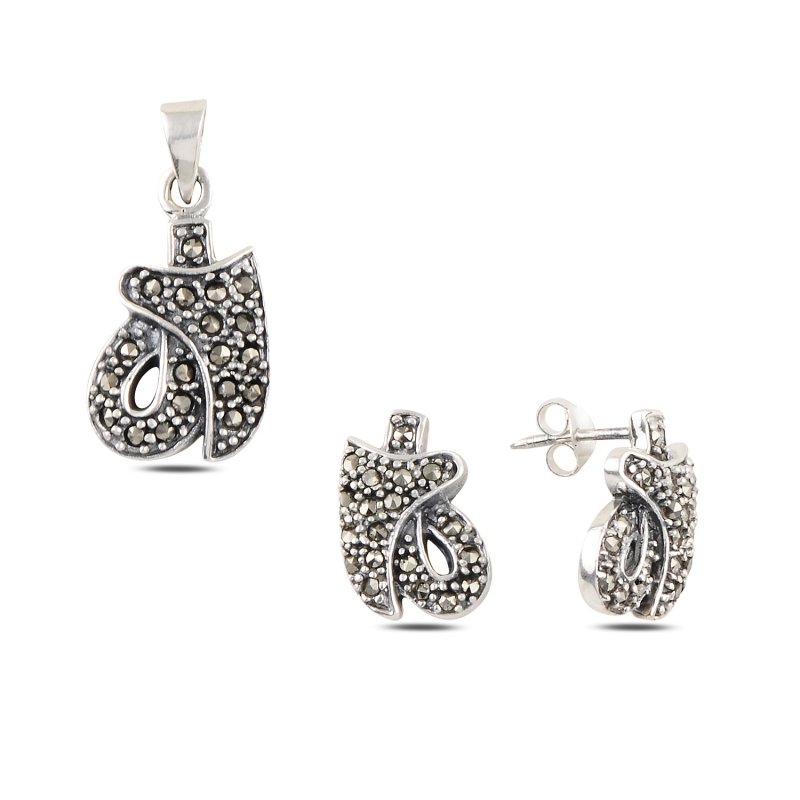 Marcasite%20Pendant%20&%20Earrings%20Set