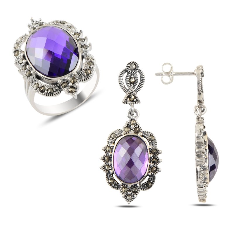 Amethyst%20CZ%20&%20Marcasite%20Set