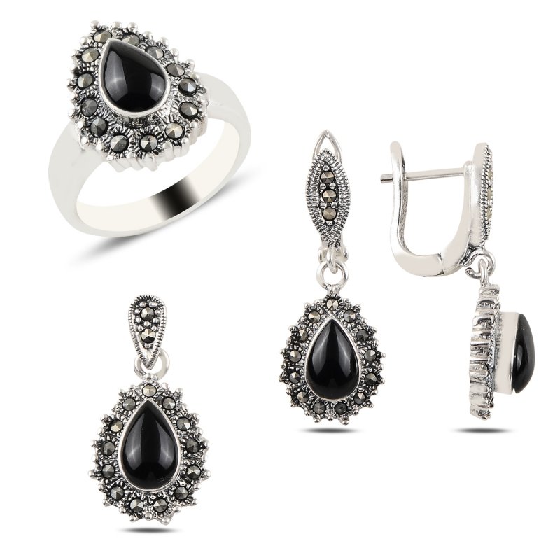 Oniks%20&%20Marcasite%20Set