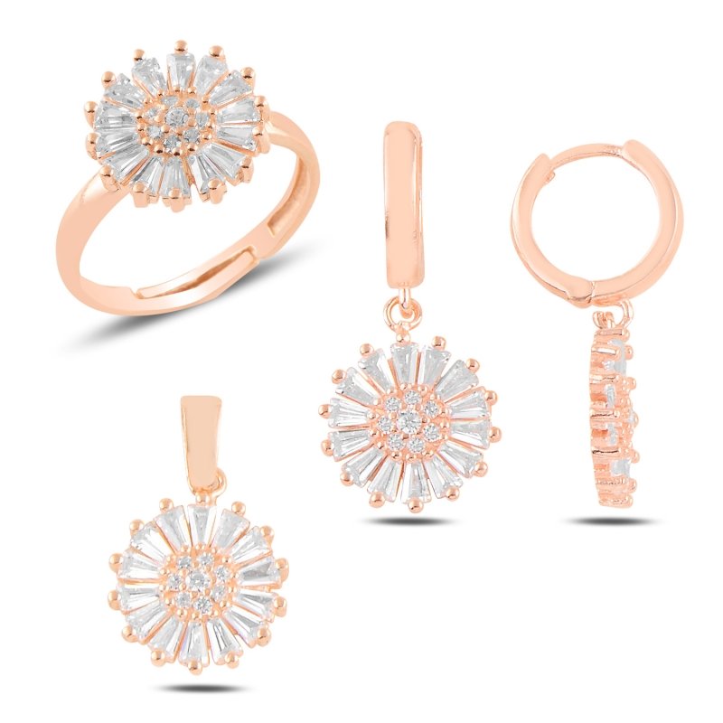 Baguette%20CZ%20Dangle%20Set-Rose%20Gold%20Plated