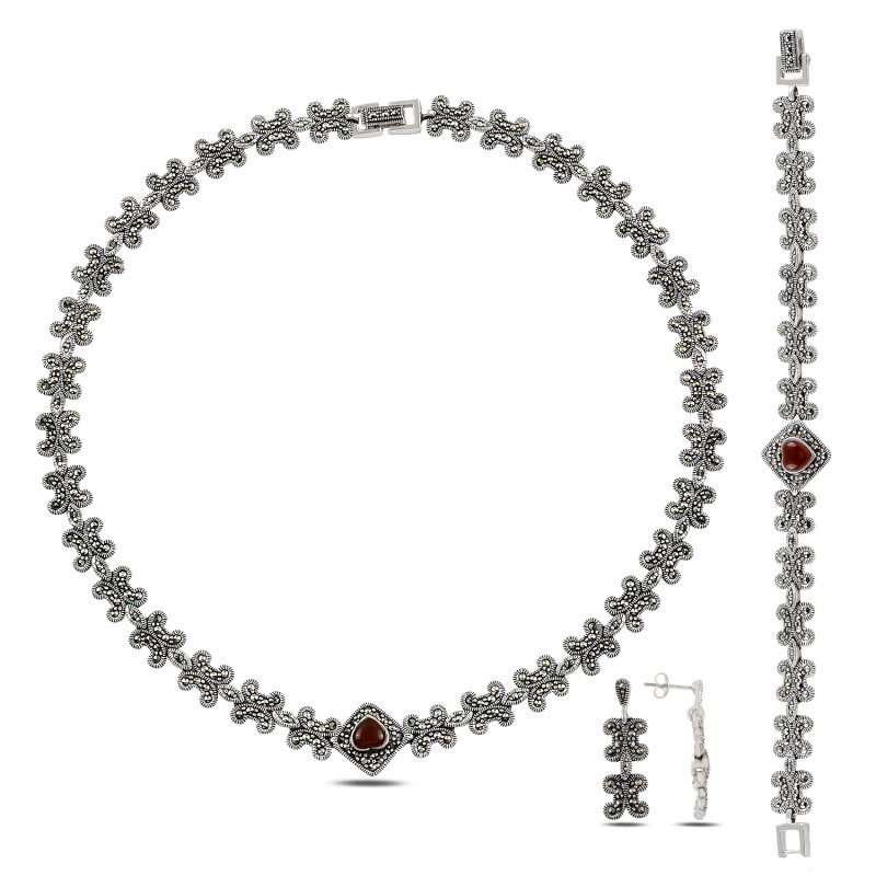 Marcasite%20&%20Red%20Agate%20Set