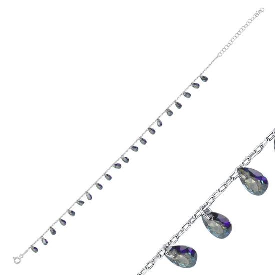 Wholesale Dangle Drop CZ Anklet