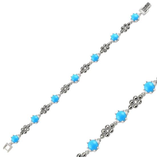 Wholesale Turquoise & Marcasite Bracelet