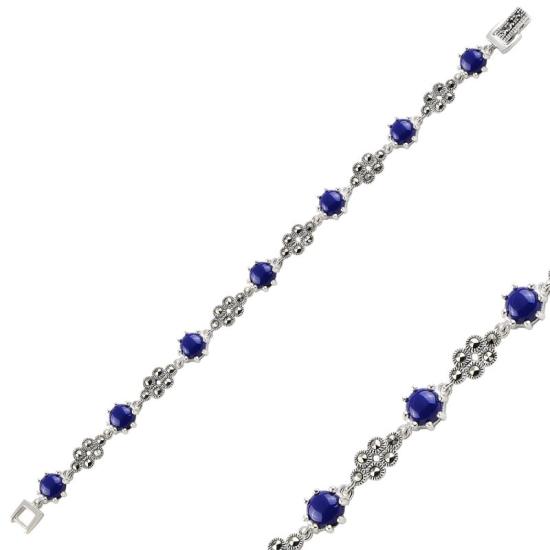 Wholesale Lapis Lazuli & Marcasite Bracelet